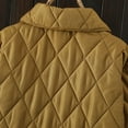 thumbnail image 6 of Women's Winter Coats Sevevn Women Warm Quilted Jackets Long Sleeve Button Up Soild Puffer Jacket Coats With Pockets, 6 of 8