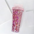 thumbnail image 5 of Cheers US 420ml Sequin Travel Coffee Mug Tumblers with Lids Straws Kids Tumblers Reusable Plastic Cold Cups with Lid Insulated Tumbler Cup Funny Mug for Kids Men Women, 5 of 7