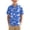 Blue, variant on LEKWK Boys Button Down Hawaiian Shirts Kids Short Sleeve Tropical Print T-Shirt Lightweight Breathable Summer Tops Beach Vacation Holiday Resort Wear