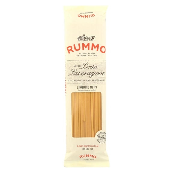 Rummo Linguine No. 13 Pasta 1lb, Contains Gluten, Lactose Free Plastic Bag