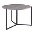 thumbnail image 1 of Milan 43.3" Table à Manger Pliante Ronde en Bois Gris Mat/noir, 1 of 3