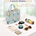 thumbnail image 5 of FORMRS Womens Corduroy Tote Bag Crossbody Shoulder Handbag with Pocket, Green Cute Rabbits, 5 of 7