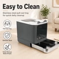 thumbnail image 5 of Unbranded Odor Control Enclosed Cat Litter Box with Stainless Steel, BPA-Free Plastic, Gray, 5 of 14