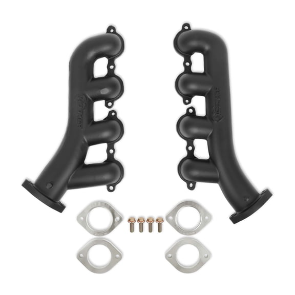 Hooker Blackheart BHS593 LS Swap Exhaust Manifolds Black Ceramic Finish