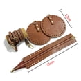 thumbnail image 3 of Kit práctico para hacer bolsos de cuero sintético con agujeros. Kit para hacer bolsos de punto hechos a mano. Marrón, 3 of 9