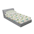 thumbnail image 2 of Ambesonne Floral Fitted Sheet & Pillow Sham Set, Doodle Dandelions Boho, Twin, Multicolor, 2 of 2
