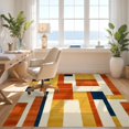 thumbnail image 3 of Design&I 5'x7' Ultra Soft Area Rug, Patchwork Abstract Geometric Contemporary Block Large Patterned None Fluffy Washable Non Shedding for Bedroom Living Room Home Office, 3 of 7