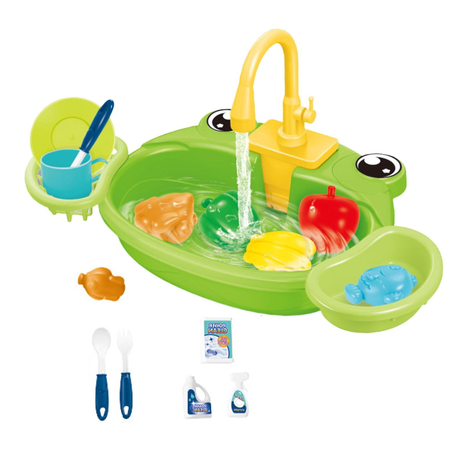mmirethe Pretend Play Kitchen Toys Water Circulation System For Realistic Experience Kitchen Sink Toys Cartoon
