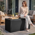 thumbnail image 3 of Uforic Outdoor 90 Gallon Lockable Deck Box, Double-Wall Resin Storage Box for Outdoor Patio,Lockable,‎Weatherproof,Light Brown, 3 of 7