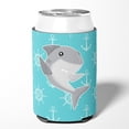thumbnail image 2 of Shark on Blue Nautical Can or Bottle Hugger, 2 of 5