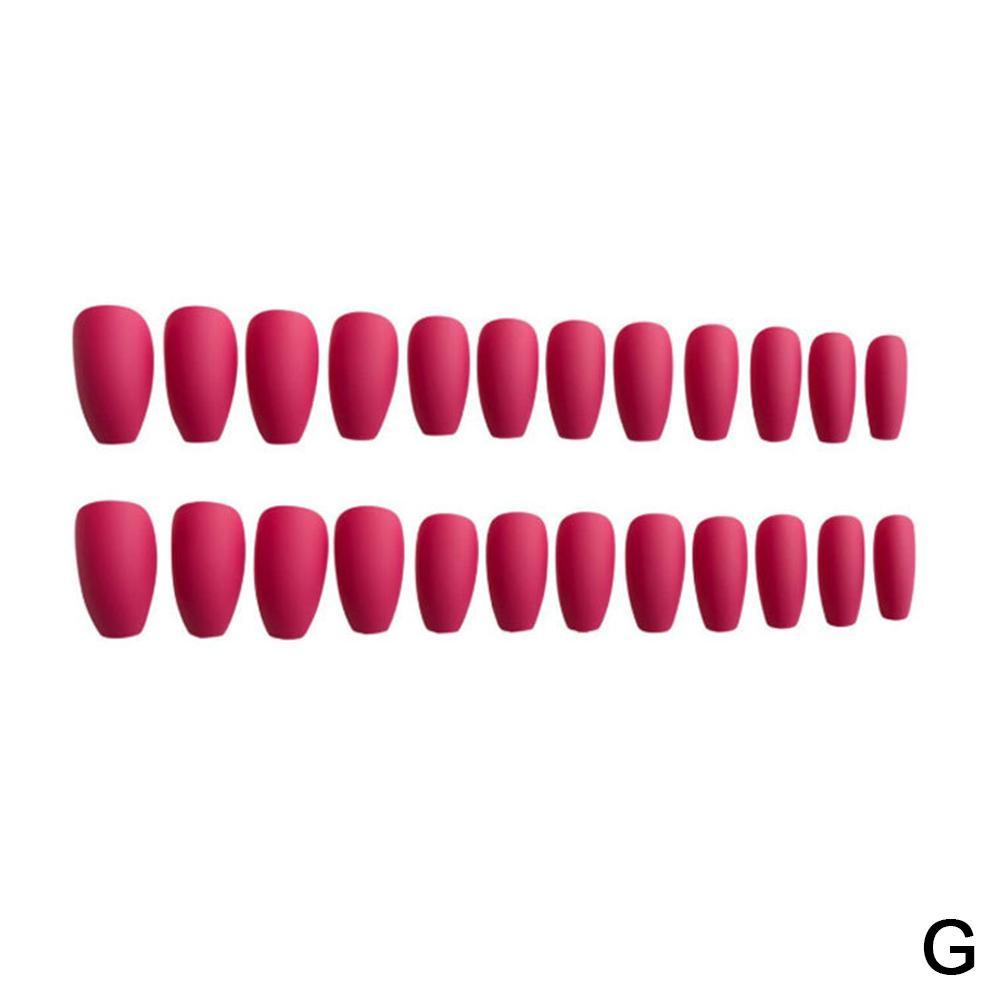 Matte Ballerina Fake Nail Tips Wearable False Nails Full Cover Artificial Coffin Acrylic Nails Diy Nail Art Tool