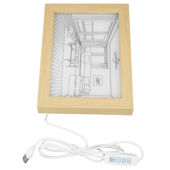 Painting Light Photo Frame,Light Painting Innovative Japanese LED Light Painting Light Painting High-End Performance