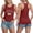 Brick Red, variant on Summer Tank Tops for Women Print Crewneck Sleeveless Racerback Tank Top Relaxed Fit Lightweight Top for Women Summer Layering Brick Red XXL