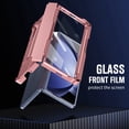 thumbnail image 2 of Dteck for Samsung Galaxy Z Fold 6 Pen Holder Case 2024,Foldable Screen Protective Case with Hinge Protection Heavy Duty Shockproof Dropproof Z Fold 6 Phone Case with Stand Stylus, Pink, 2 of 7