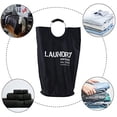 thumbnail image 2 of ORGANIZE MY HOME EXTRA LARGE COLLAPSEABLE LAUNDRY HAMPER DURABLE FABRIC PERFECT FOR DORM ROOMS, BEDROOMS, BATHROOMS, COLLEGE, OR KID'S ROOMS (BLACK), 2 of 7