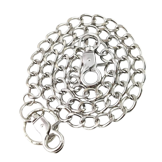 Sonducket Cadena de cinturón de cintura portátil de moda reemplazo de Color sólido antioxidante decorativo cadenas de actuación accesorios de adorno Accesorios de disfraces Largo Plata 68cm Sonducket AP014011-04