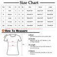 thumbnail image 3 of Pompotops Mode Femme T-Shirt Col Rond Manches 3/4 Imprimé Blouse Hauts Chandail en Molleton Liquidation, 3 of 5