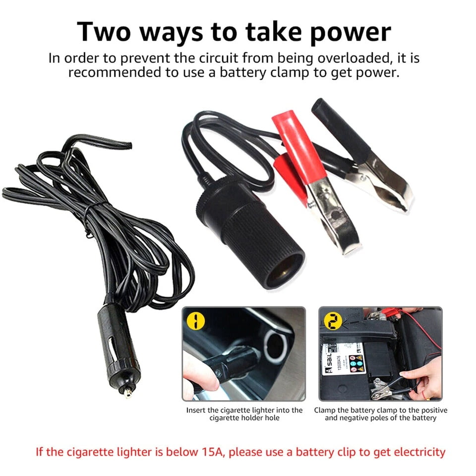 Tire Inflator Portable Air Compressor, 12V DC Double Cylinders Heavy Duty Air Pump With Digital Pressure Gauge,150PSI Emergency LED Light for Truck, SUV, Car, RV