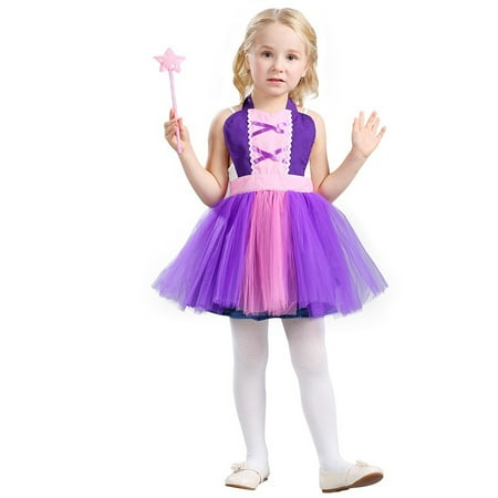 Halloween Girls Fairy Dress Costume Princess Cosplay Dress Up Clothes Costume