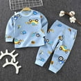 thumbnail image 2 of WEAIXIMIUNG Tout-Petits Enfants Bébés Filles Garçons Manches Longues Mignon Dessin Animé Patchwork Hauts Pantalons de Pyjama Vêtements de Nuit Pyjamas Ensembles Ensemble 2 Pcs 3-4 Ans, 2 of 4