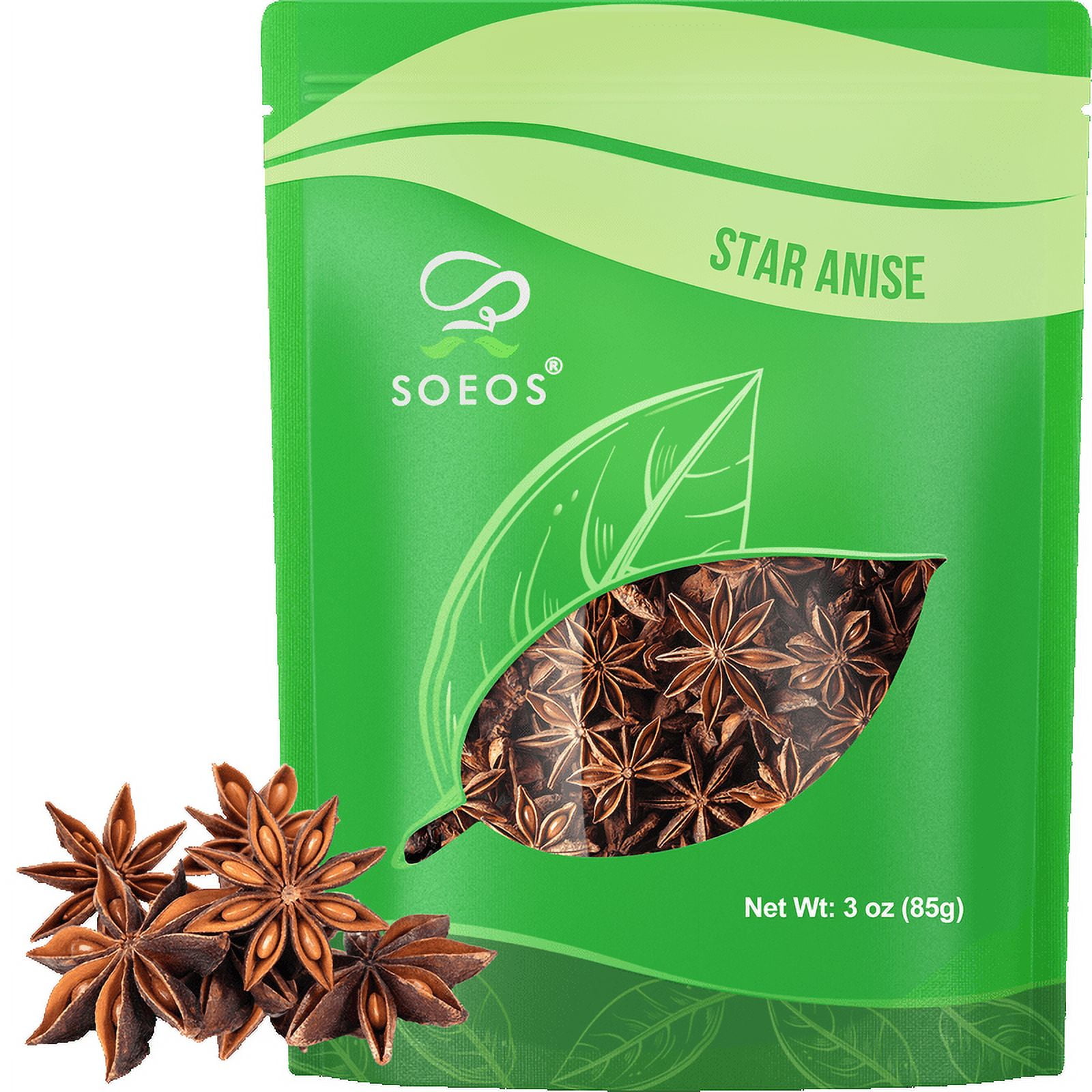 Soeos Star Anise 3 oz (85g) , Aromatic Star Anise