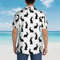 thumbnail image 6 of Balery Black Rabbit Print Men's Hawaiian Shirts Short Sleeve Beach Shirt Relaxed Fit Vacation Button Down Shirts-XX-Large, 6 of 9