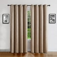 thumbnail image 4 of Warm Home Designs 1 Pair of 54 x 96 Brown Taupe Blackout Curtains with Embossed Textured Damask Pattern. EV Taupe 2x54x96, 4 of 6