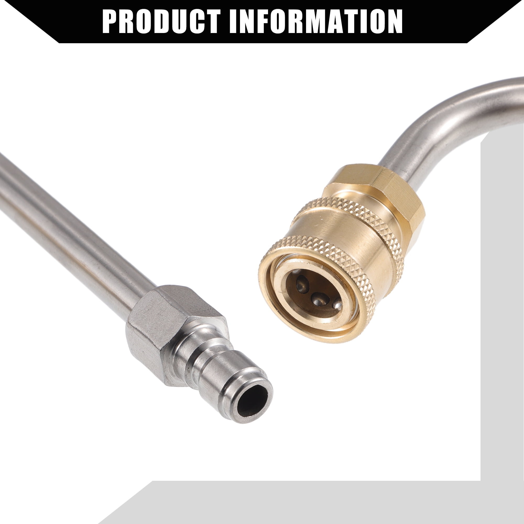 Unique Bargains Pressure Washer Extension Wand 90 Degree Brass Stainless Steel