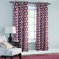 Mainstays Thermal Wave Print Room Darkening Window Curtain Panel Pair