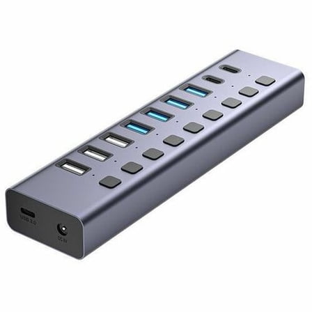 4XEM 4XHBC006 10-Port USB Hub with Gigabit Ethernet