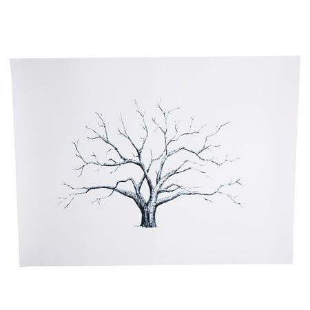 Hilitand Wedding Tree Fingerprint 4 Types Fingerprint Thumbprint Tree Canvas Personal Wedding Guest Signature With 6 Colors Ink
