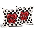 thumbnail image 5 of Valentines Day Pillow Covers 18x18 Inch Red Love Heart Decorative Outdoor Throw Pillow Covers Valentines Pillow Cases Cotton Linen Cushion Covers for Couch Sofa Bed Home Decor (Pack of 2), 5 of 6