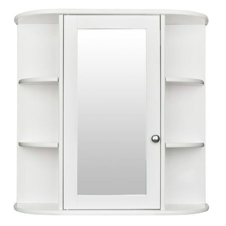 Clearance Wooden Toilet Storage Cabinet Mirrored Wall Mounted