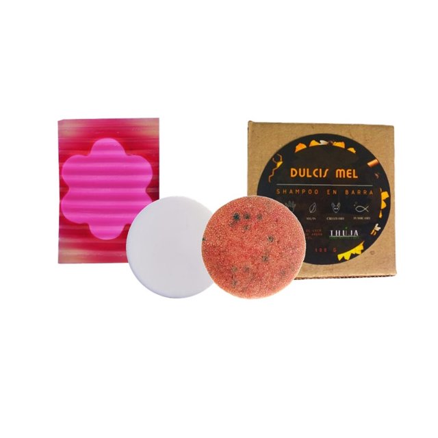Kit Solid Shower Shampoo Dulcis Mel+Acondicionador+Jabon Floral Herbal THUJA Producto Artesanal