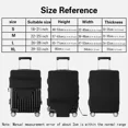 thumbnail image 3 of Luggage Protective Cover Dust Cover Anti-Scratch Portable Suitcase Trunk Holders Case Travel Accessories Gold Letter Printing 8gold R S(18 - 21 inch), 3 of 6