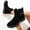 Black, variant on Miluxas Women's Ankle Boots Chunky Low Heel Fashion Round Toe Buckle Booties Khaki 9(42)