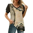 thumbnail image 4 of Giftesty Womens Summer Tops V Neck T Shirts Dot Puff Sleeve Tops, 4 of 8