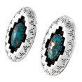 thumbnail image 2 of Matrix Turquoise Jewelry Earrings for Women Sterling Silver 925 | Turquoise Network | E1475-C84, 2 of 3
