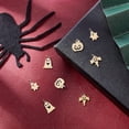 thumbnail image 4 of 8Pcs 4 Style Halloween Charms Pendants 14K Gold Plated Stainless Steel Enamel Ghost Pumpkin Lantern Halloween Jewelry Making for DIY Necklace Bracelet, 4 of 8
