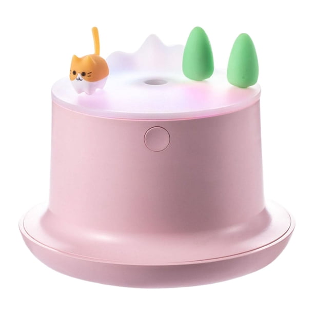 humidificador de aire, purificador silencioso de luz , difr de aromaterapia USB, oficina, dormitorio, habitación de los niños, escri Rosa Baoblaze Humidificador de aire