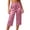 Light Blue, variant on Womens Plus Size Elastic Waist Ice Silk Satin Sleep Capri Pants Baggy Fit Comfy Casual Loungewear
