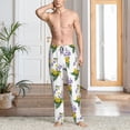 thumbnail image 4 of Salouo Lavender Flowers Print Pajama Pants for Men, Lounge Pants Elastic Waistband Casual Men's sleepwear Loungewear Sleep Pajama Pant -X-Large, 4 of 7