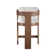 thumbnail image 6 of Meridian Furniture Sacha Cream Linen Textured Fabric Stool, 6 of 9