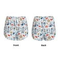 thumbnail image 5 of Picia Watercolor Nautical Pattern Women's 2 in 1 Athletic Running Shorts High Waisted Workout Casual Gym Sweat Shorts with Comfy Liner Zipper Pockets-XX-Large, 5 of 9