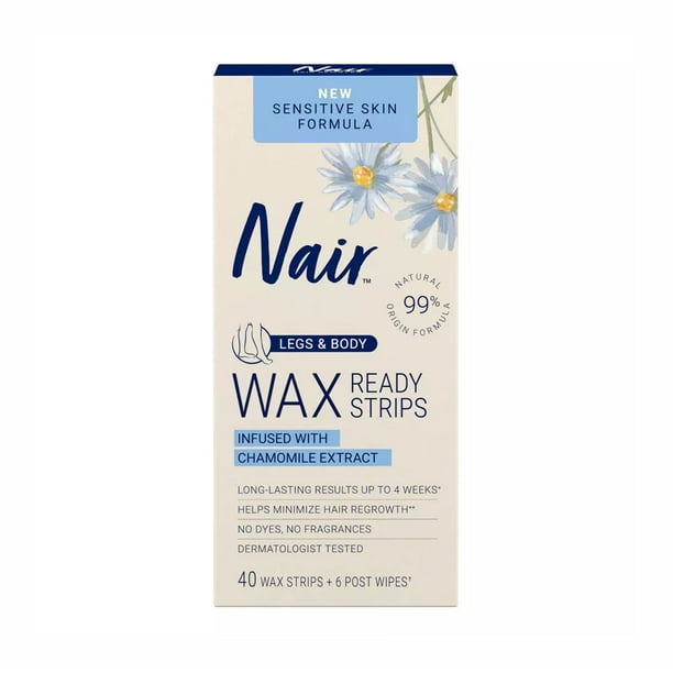 Nair Sensitive Ready Legs & Body Wax Strips 40ct