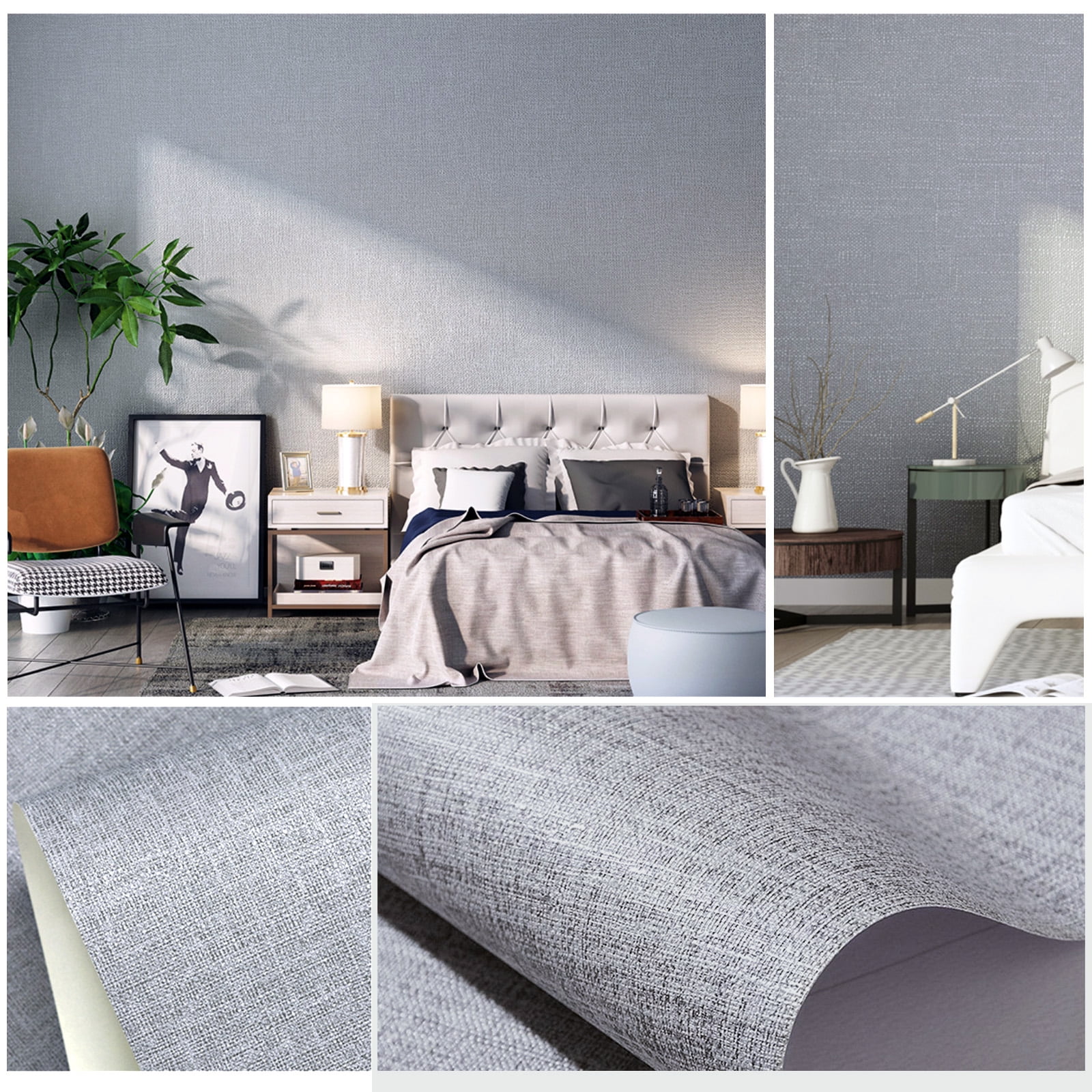 Buy Peel and Stick Wallpaper SelfAdhesive Faux Grasscloth Textured