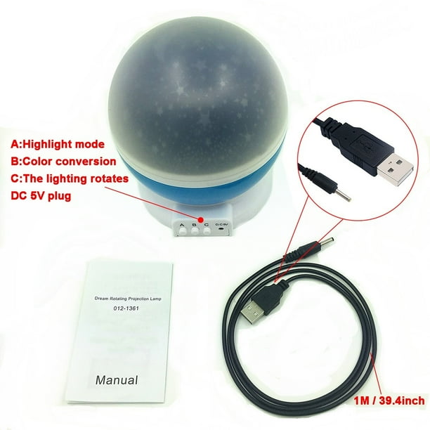 Night Lighting LampMoon Star Night Light Rotating Star Projector