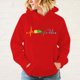 thumbnail image 5 of Sudadera con capucha con estampado de latidos del corazón de conejillo de indias para mujer, sudaderas deportivas casuales de moda, jerséis para mujer, 5 of 5