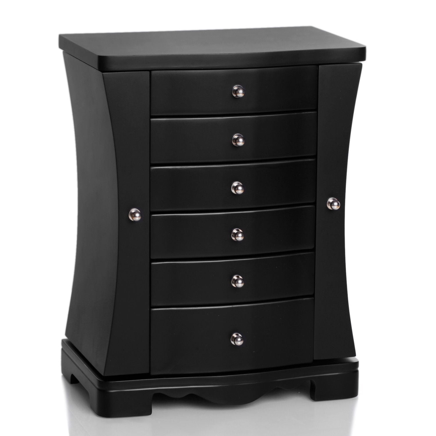 Modern Wooden Jewelry Box Organizer with Mirror Jewelry Chest MG012