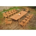 thumbnail image 4 of Grade-A Teak Dining Set: 12 Seater 13 Pc: 122" Caranas Rectangle Table And 12 Clipper Stacking Arm Chairs Outdoor Patio WholesaleTeak #51CP2913, 4 of 5